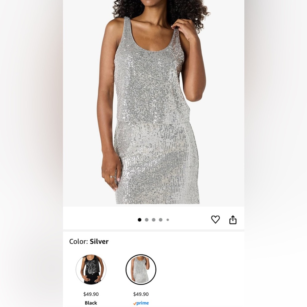 Silver Sequin Tank